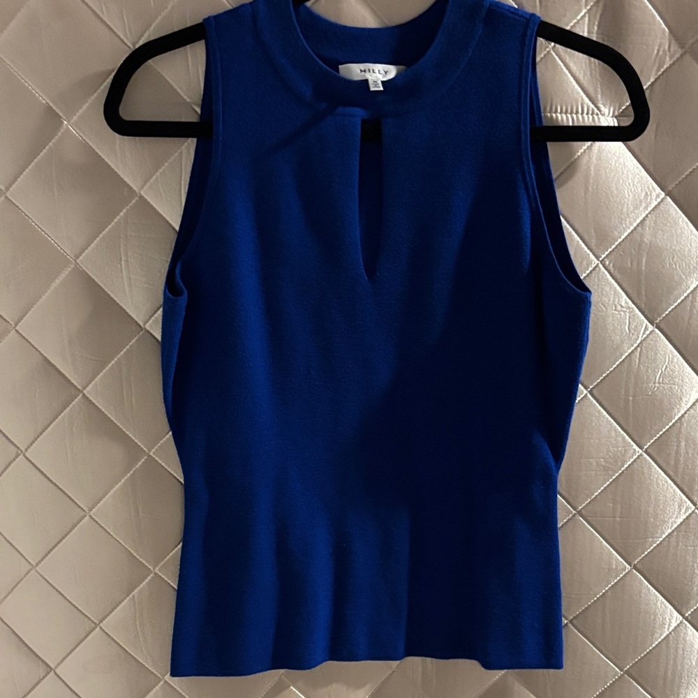 Milly Blue Tank Sweater